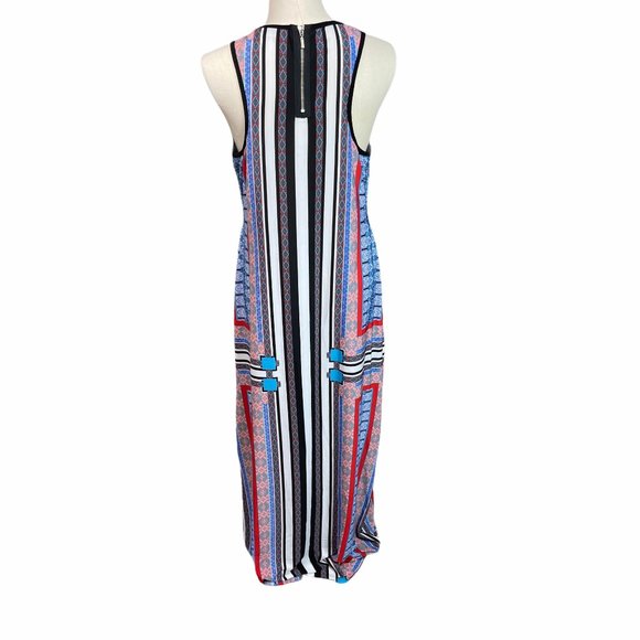 Bisou Bisou 90s Striped Maxi Dress 14 - Picture 3 of 3